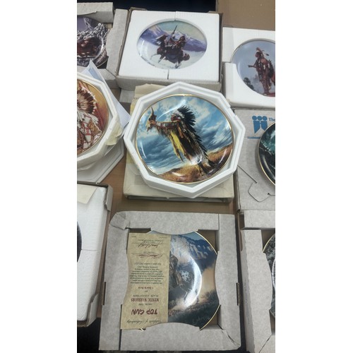 256 - Large selection of ' American Indian Heritage Foundation Museum' collectors plates to include ' Fami... 