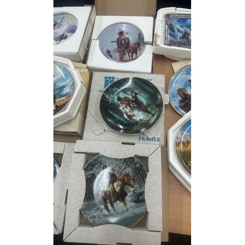 256 - Large selection of ' American Indian Heritage Foundation Museum' collectors plates to include ' Fami... 