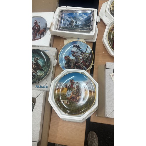 256 - Large selection of ' American Indian Heritage Foundation Museum' collectors plates to include ' Fami... 