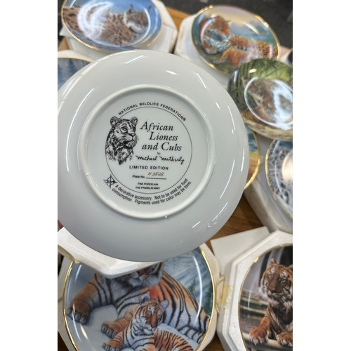 319 - Large selection of 'Franklin Mint national wildlife federation' collectors plates to include ' Cloud... 