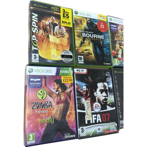 316 - Selection of XBOX 360 games to include ' Bourne', ' Over Fighter' etc and microphones - all untested