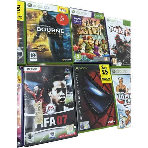 316 - Selection of XBOX 360 games to include ' Bourne', ' Over Fighter' etc and microphones - all untested