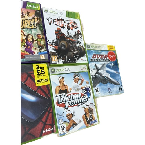 316 - Selection of XBOX 360 games to include ' Bourne', ' Over Fighter' etc and microphones - all untested