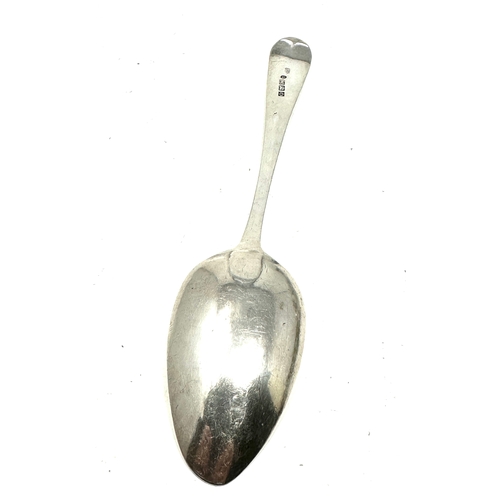 43 - Antique Georgian bright cut silver serving spoon measures approx 21cm exeter silver hallmarks joseph... 