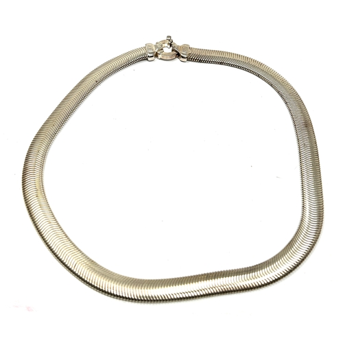 296 - chunky silver collar necklace weight 60g