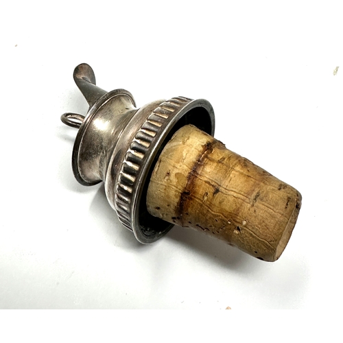 50 - Antique silver bottle cork