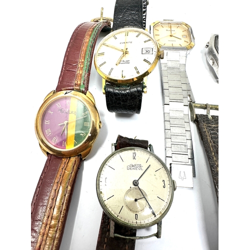 335 - selection of vintage wristwatches all untested spares or repair inc timex bulova seiko montine everi... 