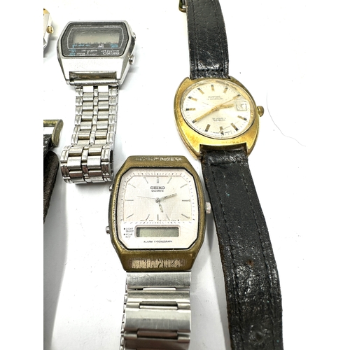 335 - selection of vintage wristwatches all untested spares or repair inc timex bulova seiko montine everi... 