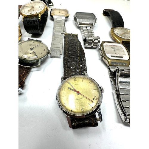 335 - selection of vintage wristwatches all untested spares or repair inc timex bulova seiko montine everi... 