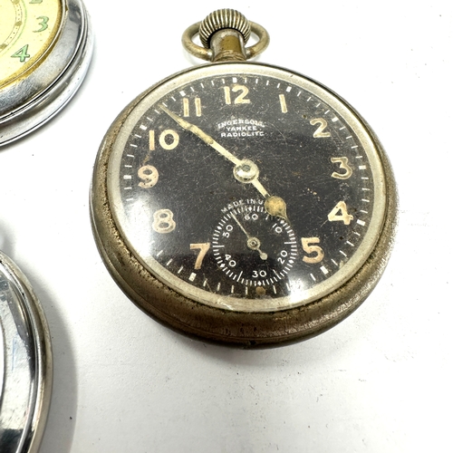 337 - 5 vintage pocket watches inc westclox ingersoll etc all untested spares or repair