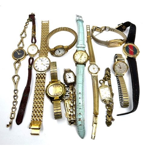 338 - selection of vintage ladies wristwatches inc gucci  warwick avia seconda etc