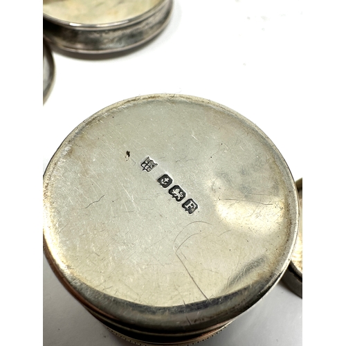 63 - 3 vintage silver pill boxes