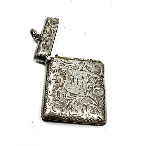 65 - Antique silver vesta case