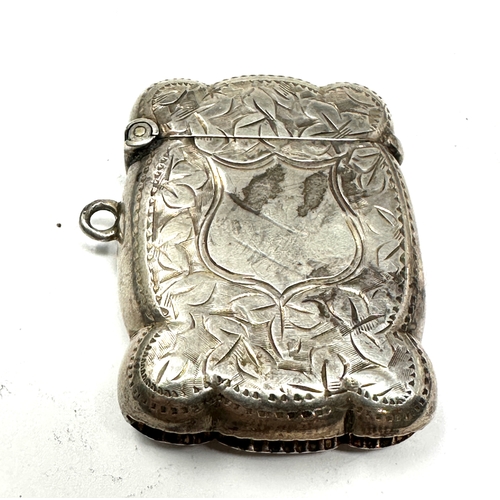 67 - Antique silver vesta case