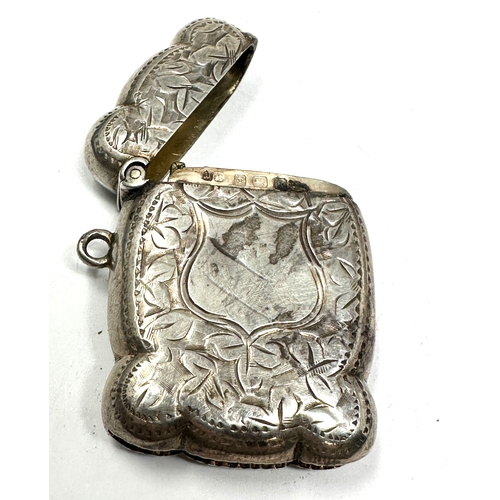 67 - Antique silver vesta case