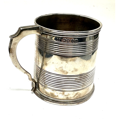 77 - Antique William IIII silver mug London silver hallmarks weight 140g