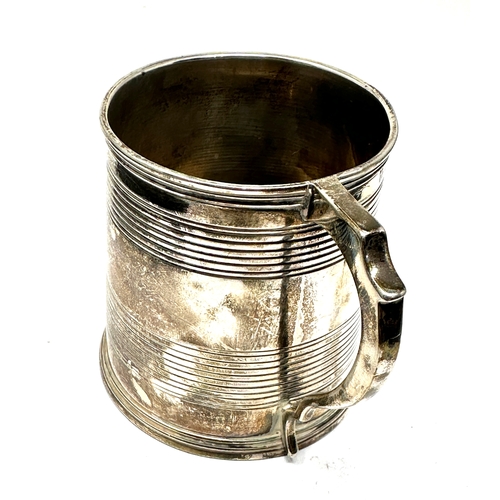 77 - Antique William IIII silver mug London silver hallmarks weight 140g