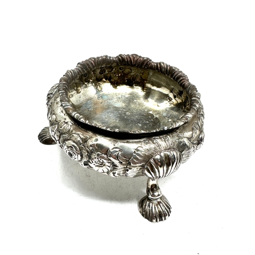 79 - Large victorian silver salt London silver hallmarks weight 105g measures approx 9cm dia