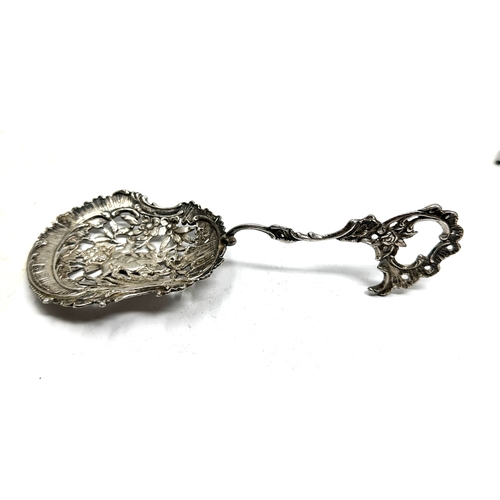 80 - Large Antique Hanau Germany 930 silver  Serving Scoop It has ornate openwork and high relief cherub ... 