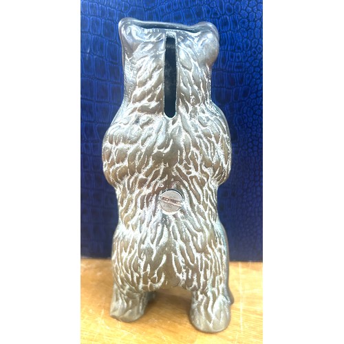 456 - Vintage brass bear money box