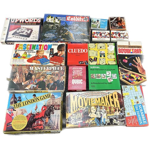 230 - Selection of vintage board games to include scrabble, escape, etc