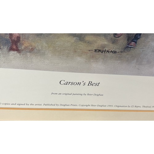 213 - 3 framed signed limited edition prints by Peter Deighan, Carsons Best, signed limited edition print ... 