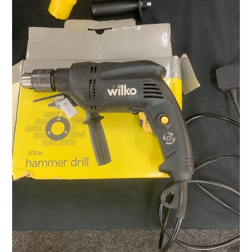 292 - Angle grinder, hi koki disc grinder and a Hammer drill, untested