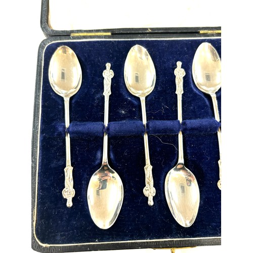 477 - Cased set of 6 1918 silver tea spoons total weight 26 grams