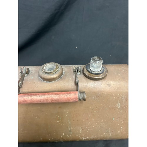 551 - Vintage copper carriage heater