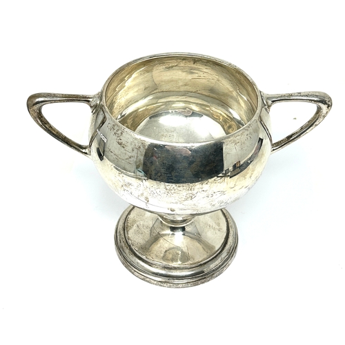 3 - Antique  Silver Twin Handled Loving Cup Sheffield silver hallmarks by james dixon & sons weight 380g