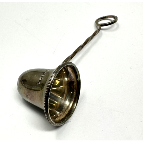 7 - Vintage silver candle snuffer measures approx 13cm long Birmingham silver hallmarks