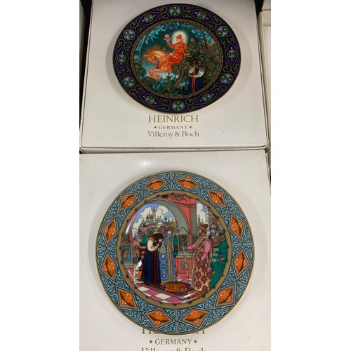 592 - Set of Six Villeroy and Boch The Russian Fairy Tales collectors plates, All boxed no Certificates