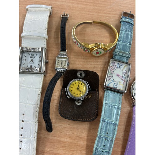 437 - Large selection of assorted ladies wristwatches includes Oris, Timex etc