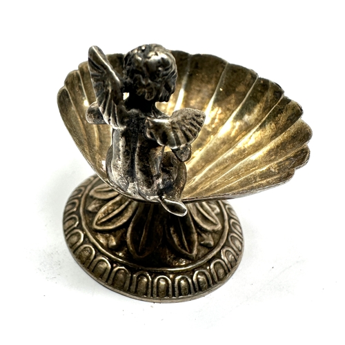 17 - Vintage 925 silver cherub salt