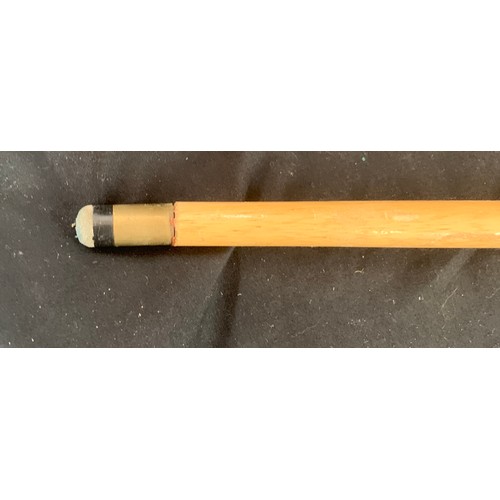 285 - Vintage carved brass snooker cue