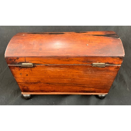 403 - Vintage wooden tea caddy