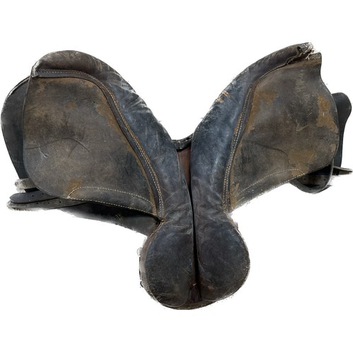 385 - Vintage leather horse saddle