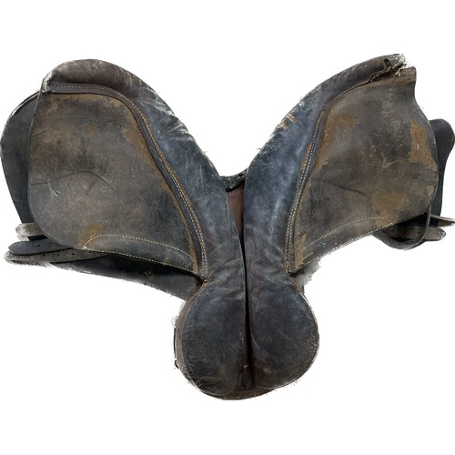 385 - Vintage leather horse saddle