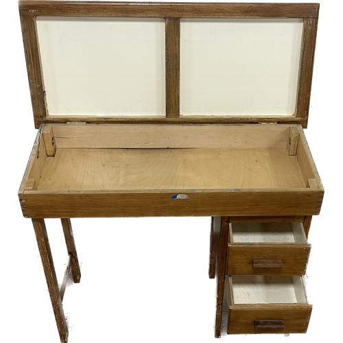 384 - Vintage small childs desk measures approximately 24 inches tall x 29 wide and 13 deep