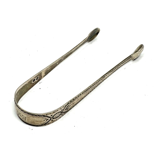 20 - Antique Georgian bright cut silver sugar nips