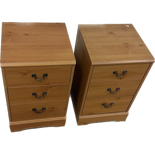 364 - Pair of bedside tables measures approximately 25 inches tall x 15 wide and 15 deep