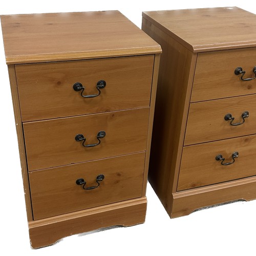 364 - Pair of bedside tables measures approximately 25 inches tall x 15 wide and 15 deep