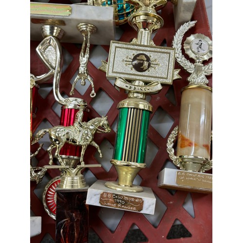 263 - Large selection of assorted Jockey/ cow boy trophies approximately 20 +