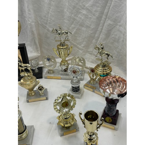 186 - Large selection of assorted Jockey/ cowboy  Trophies approximately 20 +