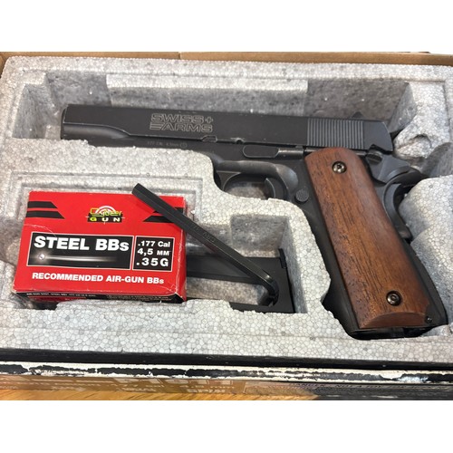 405 - Swiss Arms P1911 .177 CO2, air pistol, with original box