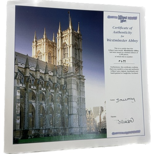 34 - Lilliput Lane Westminster Abbey limited edition no 0499/2500 all in original box with deeds