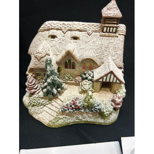 48 - Original boxed Lilliput Lane 'St Agnes Nativity L3234' illuminated with deeds