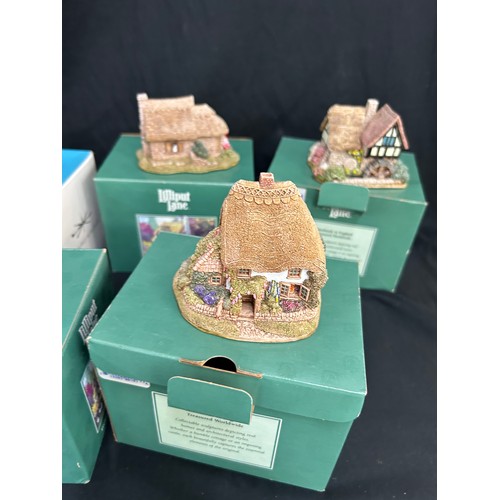 50 - Selection of 8 Boxed Lilliput lane cottages includes The Woolpack, Butterwick, Langdale cottage, pen... 