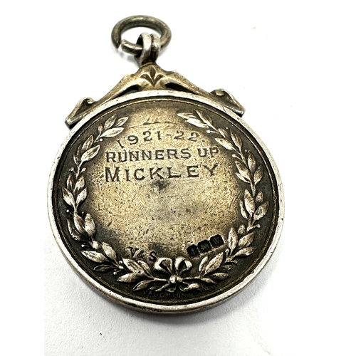 25 - Mickley football club 1922 Northern football alliance 1921-22 runners up medal