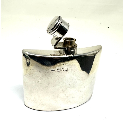 39 - Vintage silver hip flask london silver hallmarks weight 146g